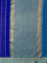 MIMOSA Royal Blue Saree Saree — pallu and zari work detail