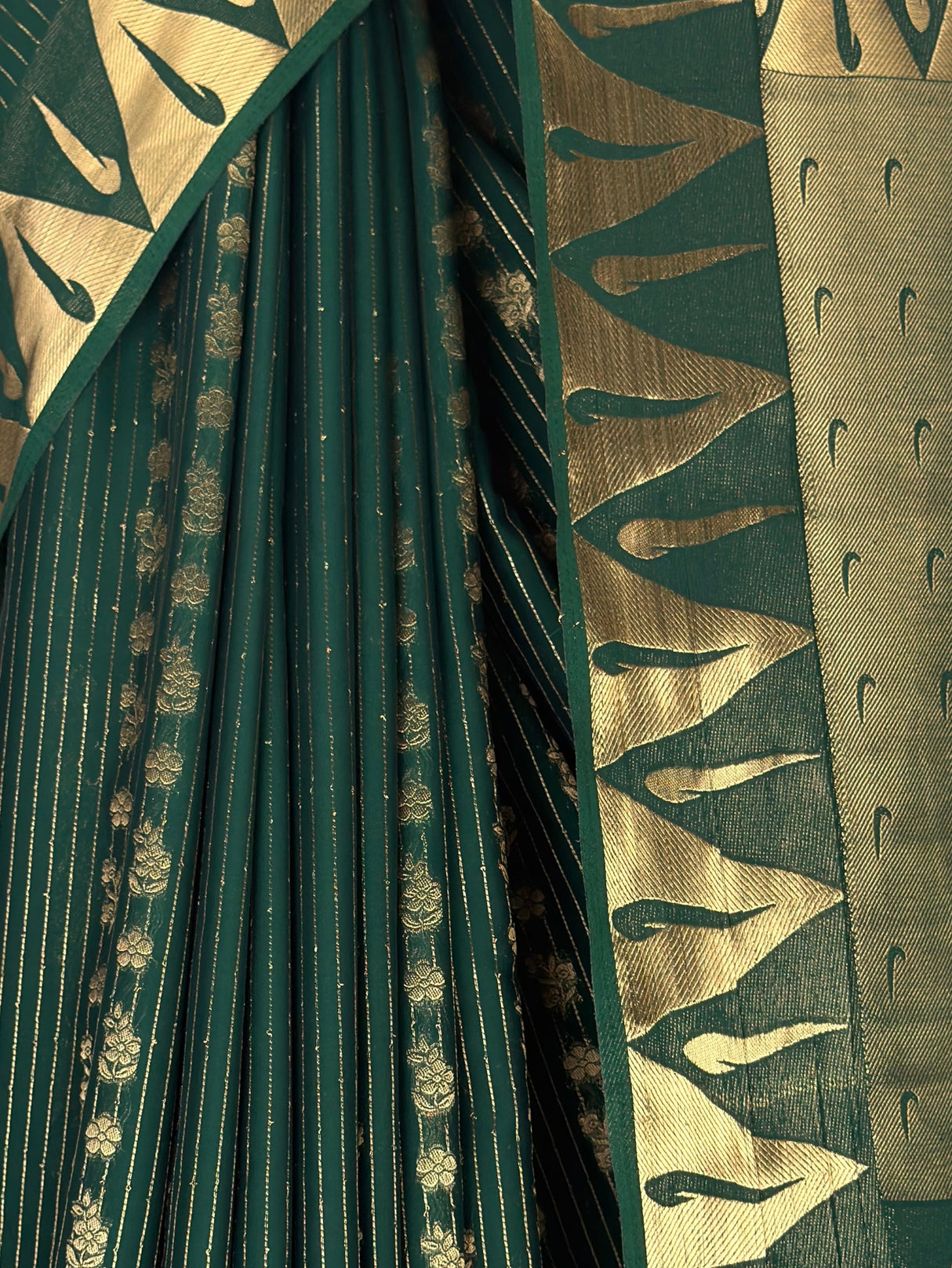 MIMOSA Bottle Green Saree Saree — fleets shot full lifestyle