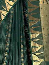 MIMOSA Bottle Green Saree Saree — fleets shot full lifestyle