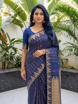 MIMOSA Navy Saree Saree — pose 10 styling detail