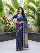 MIMOSA Navy Saree Saree — pose 4 styling detail
