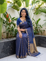 MIMOSA Navy Saree Saree — pose 8 styling detail