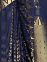 MIMOSA Navy Saree Saree — fleets shot full lifestyle