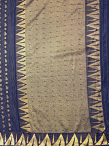 MIMOSA Navy Saree Saree — pallu and zari work detail