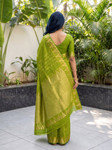 MIMOSA Olive Saree Saree — pose 2 styling detail