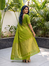 MIMOSA Olive Saree Saree — pose 7 styling detail