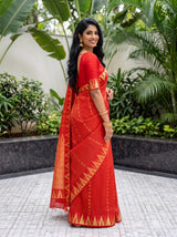 MIMOSA Red Saree Saree — pose 7 styling detail