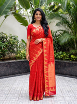MIMOSA Red Saree Saree — pose 9 styling detail