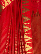 MIMOSA Red Saree Saree — fleets shot full lifestyle