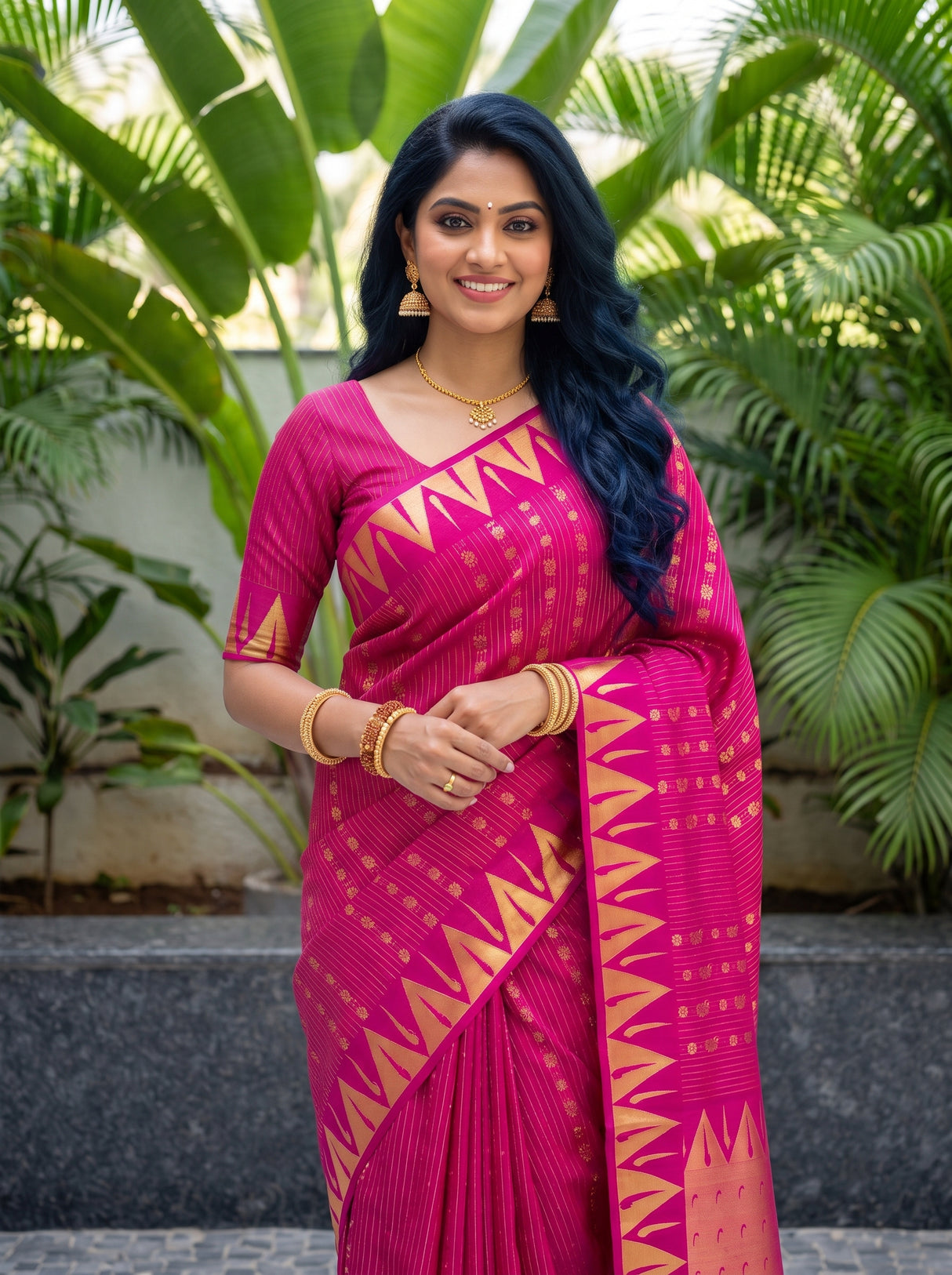MIMOSA Rani Saree Saree — pose 10 styling detail
