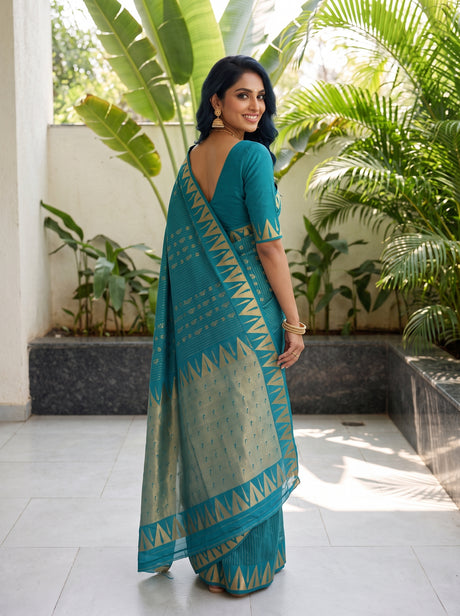 MIMOSA Sapphire Saree Saree — pose 2 styling detail