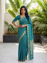 MIMOSA Sapphire Saree Saree — pose 4 styling detail
