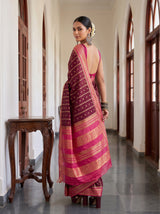 MIMOSA Chocolate Saree Saree — pose 7 styling detail