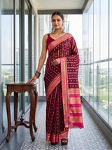 MIMOSA Chocolate Saree Saree — pose 8 styling detail