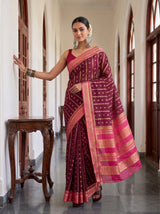 MIMOSA Chocolate Saree Saree — pose 9 styling detail