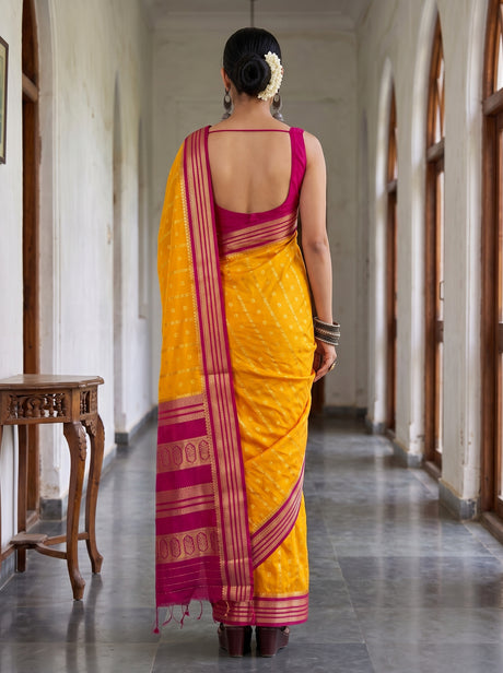 MIMOSA Gold Saree Saree — pose 2 styling detail