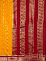 MIMOSA Gold Saree Saree — pallu and zari work detail
