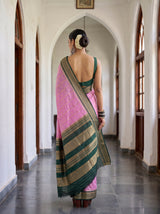 MIMOSA Pink Saree Saree — pose 2 styling detail
