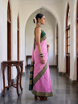 MIMOSA Pink Saree Saree — pose 3 styling detail