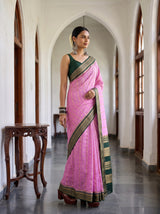 MIMOSA Pink Saree Saree — pose 5 styling detail