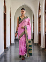 MIMOSA Pink Saree Saree — pose 6 styling detail