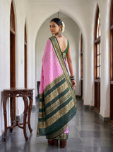 MIMOSA Pink Saree Saree — pose 7 styling detail