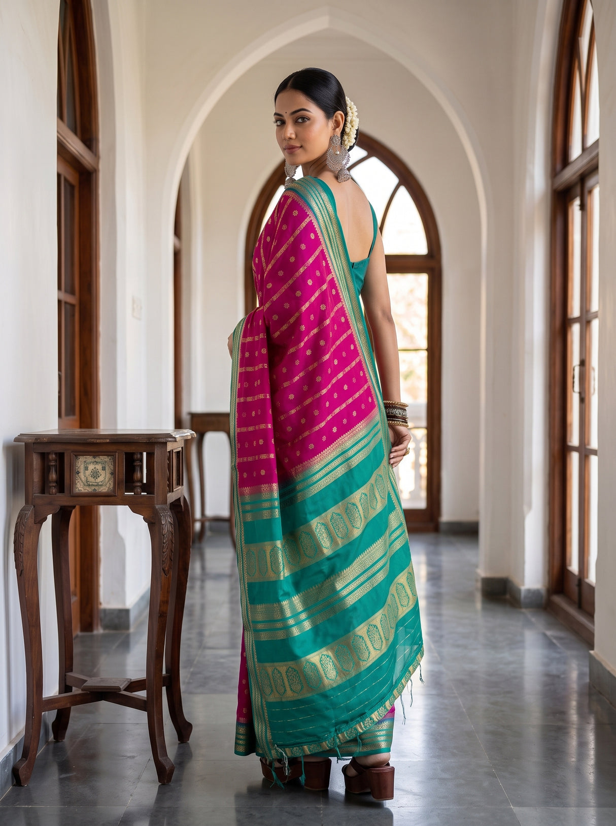 MIMOSA Rani Saree Saree — pose 7 styling detail