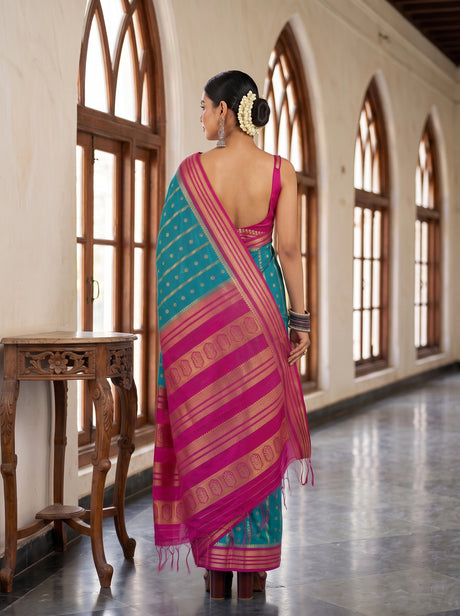 MIMOSA Sapphire Saree Saree — pose 2 styling detail