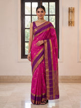 MIMOSA Magenta Saree Saree — pose 10 styling detail