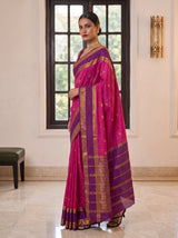 MIMOSA Magenta Saree Saree — pose 5 styling detail