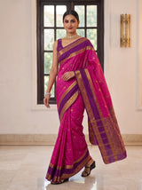 MIMOSA Magenta Saree Saree — pose 6 styling detail