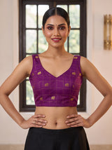 MIMOSA Magenta Saree Saree — blouse close-up