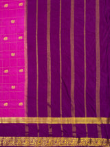MIMOSA Magenta Saree Saree — pallu and zari work detail
