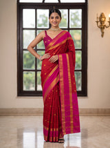 MIMOSA Red Saree Saree — pose 4 styling detail