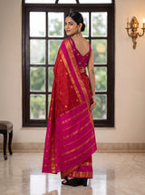 MIMOSA Red Saree Saree — pose 7 styling detail