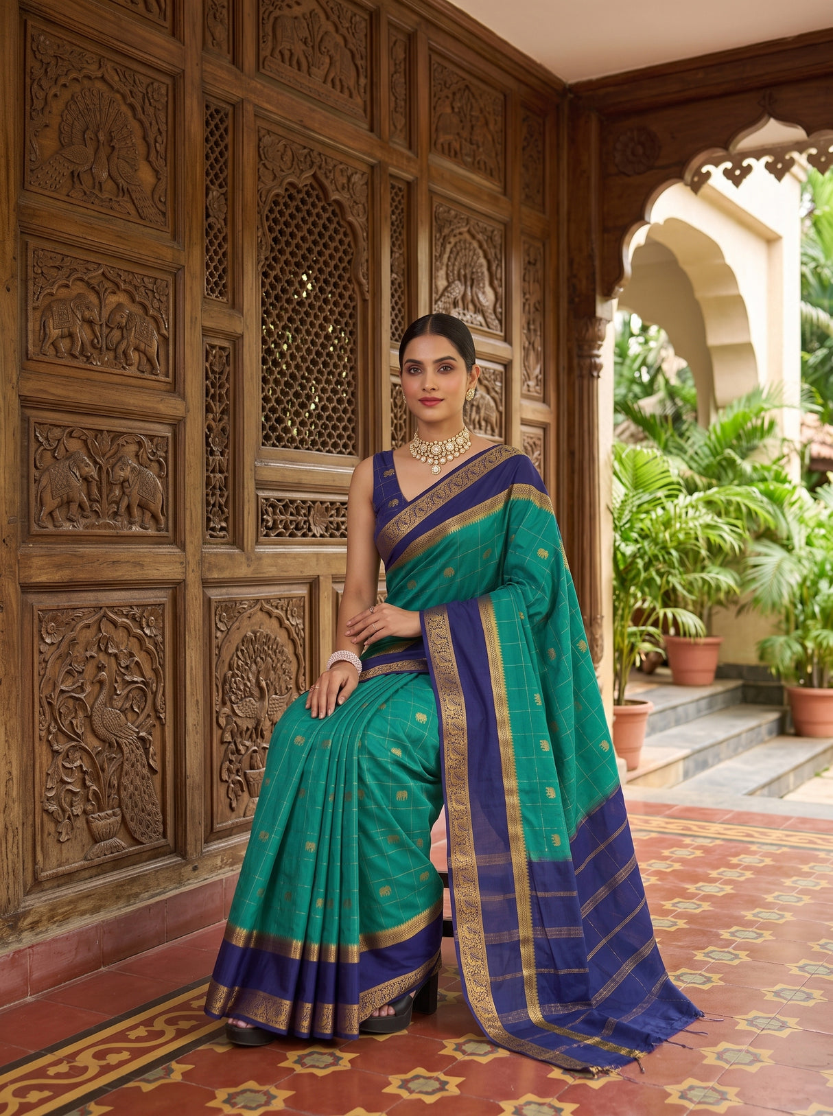 MIMOSA Rama Saree Saree — pose 8 styling detail