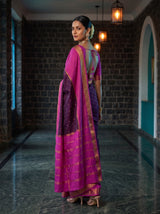 MIMOSA Jamun Mysore Silk crepe Saree — pose 7 styling detail