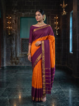 MIMOSA Mustard Mysore Silk crepe Saree — pose 7 styling detail