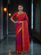 MIMOSA Rani Mysore Silk crepe Saree — pose 4 styling detail