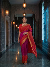 MIMOSA Rani Mysore Silk crepe Saree — pose 6 styling detail