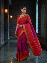 MIMOSA Rani Mysore Silk crepe Saree — pose 9 styling detail