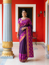 MIMOSA Jamun Saree Saree — front view on mannequin