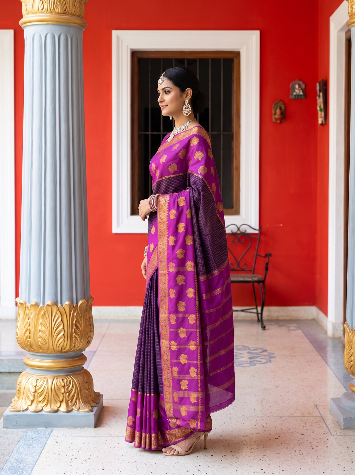 MIMOSA Jamun Saree Saree — pose 3 styling detail