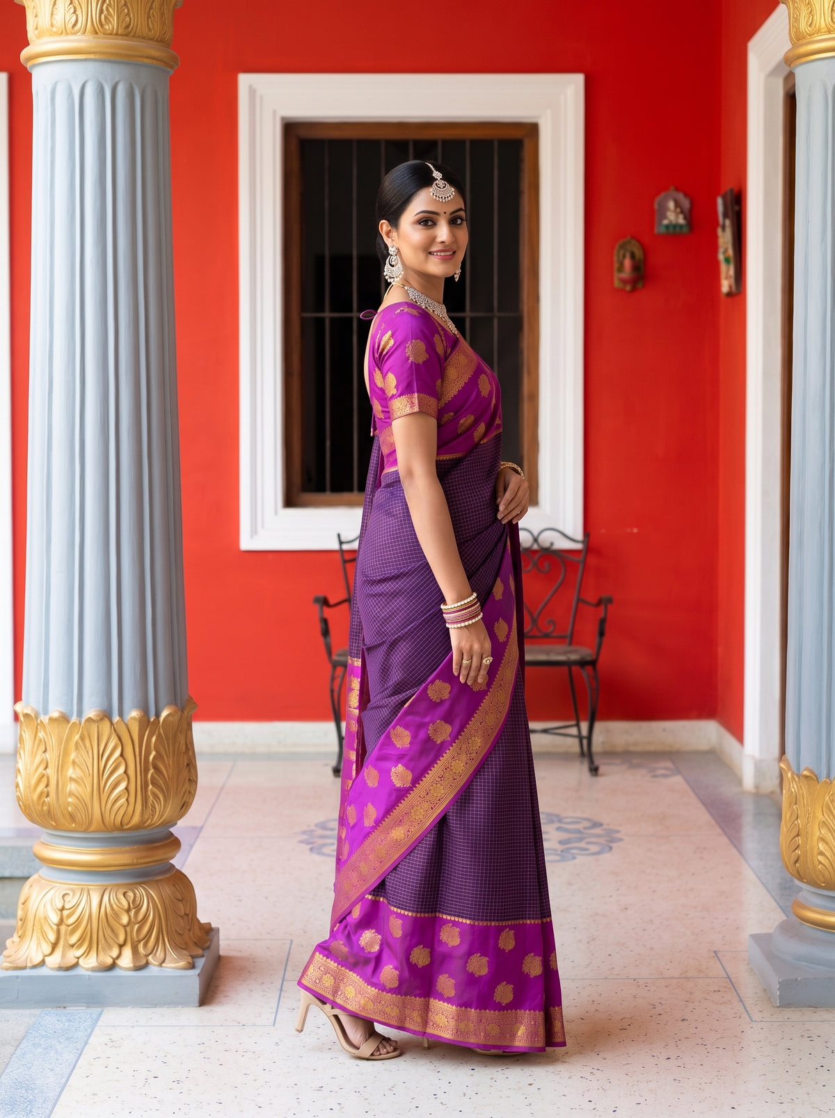 MIMOSA Jamun Saree Saree — pose 5 styling detail