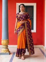 MIMOSA Mustard Saree Saree — pose 6 styling detail
