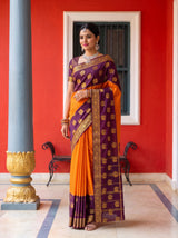 MIMOSA Mustard Saree Saree — pose 9 styling detail