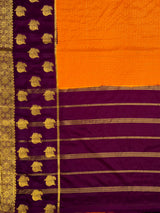 MIMOSA Mustard Saree Saree — pallu and zari work detail