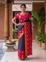 MIMOSA Navy Saree Saree — pose 4 styling detail