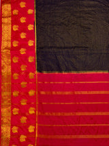 MIMOSA Navy Saree Saree — pallu and zari work detail