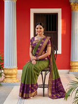 MIMOSA Olive Saree Saree — pose 8 styling detail